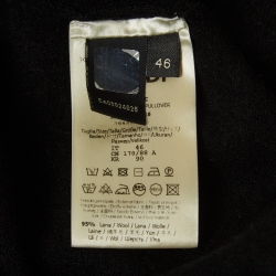 Fendi Black Logo Motif Wool Turtle Neck Pullover S