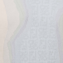 Pre Owned Fendi Multicolor Pastel Textured Intarsia Knit Crew Neck Sweater M