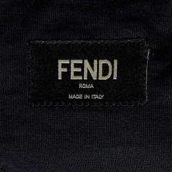 Pre Owned Fendi Black Cotton Bag Bugs Embellished Crew Neck T-Shirt M