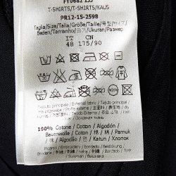 Pre Owned Fendi Black Cotton Bag Bugs Embellished Crew Neck T-Shirt M