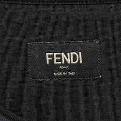 Pre Owned Fendi Black Cotton Contrast Trim T-Shirt XL