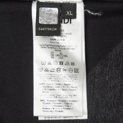 Pre Owned Fendi Black Cotton Contrast Trim T-Shirt XL