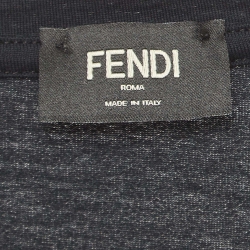 Fendi Black Logo Embroidered Cotton Jersey T-Shirt L