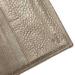 Pre Owned Fendi Zucchino Contentinal Wallet 