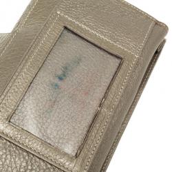 Pre Owned Fendi Zucchino Contentinal Wallet 