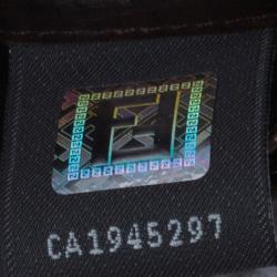 مملوكة مسبقًا Fendi Brown Leather Trim Zucca Continental Wallet