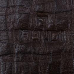 مملوكة مسبقًا Fendi Brown Leather Trim Zucca Continental Wallet