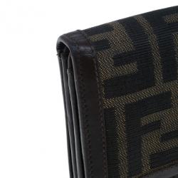 Pre Owned Fendi Zucca Flap Wallet