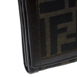 Pre Owned Fendi Zucca Flap Wallet