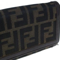 Pre Owned Fendi Zucca Flap Wallet