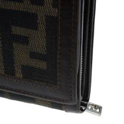 Pre Owned Fendi Zucca Flap Wallet