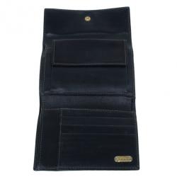 Pre Owned Fendi Pequin Flap Compact Wallet