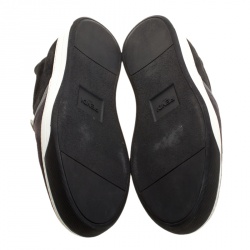 Pre Owned Fendi Two Tone Suede Monster Slip On Sneakers Size 44