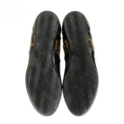 مملوكة مسبقًا Fendi Tronchetto Zucca Flat Ankle Boots Size 39.5