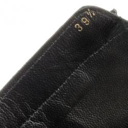 مملوكة مسبقًا Fendi Tronchetto Zucca Flat Ankle Boots Size 39.5