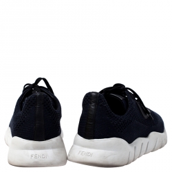 Fendi Blue Nylon Fabric Lace Up Sneakers Size 41