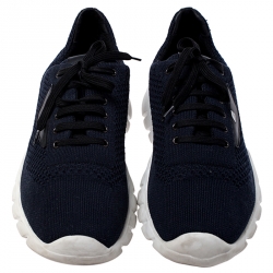 Fendi Blue Nylon Fabric Lace Up Sneakers Size 41