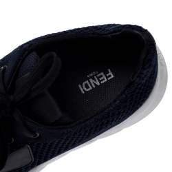 Fendi Blue Nylon Fabric Lace Up Sneakers Size 41