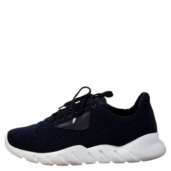 Fendi Blue Nylon Fabric Lace Up Sneakers Size 41