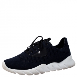 Fendi Blue Nylon Fabric Lace Up Sneakers Size 41