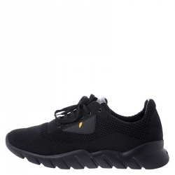 Fendi Black Knit Fabric Bag Bugs Low Top Sneakers Size 43