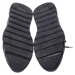 Fendi Black Knit Fabric Bag Bugs Low Top Sneakers Size 43