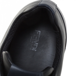 Fendi Black Leather Velcro Strap Sneakers Size 41