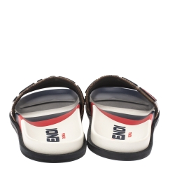 Fendi x Fila Mania Brown FF Logo Coated Canvas Logo Applique Flats Size 41