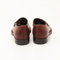 Pre Owned Fendi Light Brown Side Laced Men's Loafers Size 43