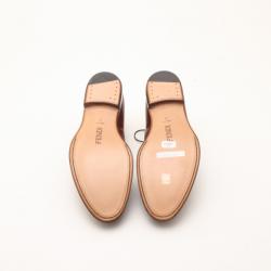 Pre Owned Fendi Light Brown Side Laced Men's Loafers Size 43