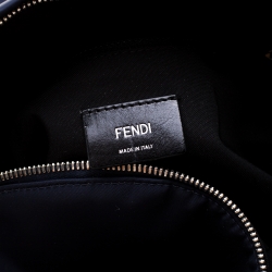 Fendi Navy Blue Nylon And Leather Bag Bugs Backpack 