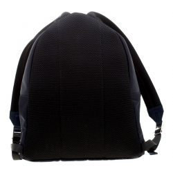 Fendi Navy Blue Nylon And Leather Bag Bugs Backpack 