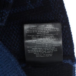 Fendi Blue Zucca Patterned Jacquard Cashmere Wool Headband