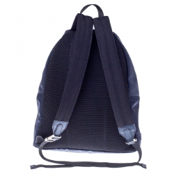 Fendi Navy Blue Nylon and Leather Bugs Backpack
