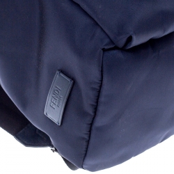 Fendi Navy Blue Nylon and Leather Bugs Backpack