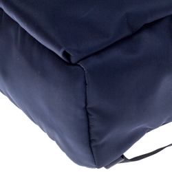 Fendi Navy Blue Nylon and Leather Bugs Backpack
