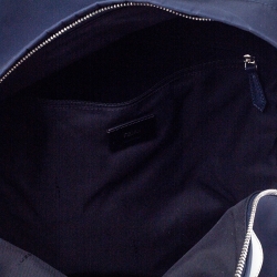 Fendi Navy Blue Nylon and Leather Bugs Backpack