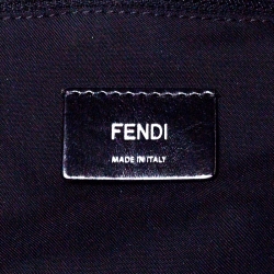 Fendi Navy Blue Nylon and Leather Bugs Backpack