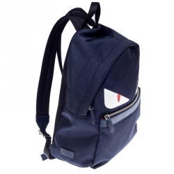 Fendi Navy Blue Nylon and Leather Bugs Backpack