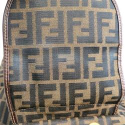 Pre Owned Fendi Brown Tobacco Zucca Canvas Travel Backpack