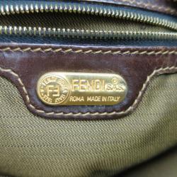 Pre Owned Fendi Brown Tobacco Zucca Canvas Travel Backpack