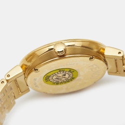 Fendi Champagne Gold Plated Stainless Steel Forever F105061101 Men's Wristwatch 39 mm 
