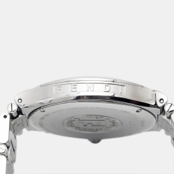 Fendi Black Stainless Steel Dual Time High Speed 4700G Men's Wristwatch 43 mm