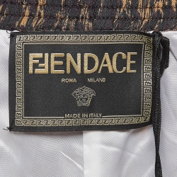 Pre Owned Fendi Multicolor Leopard Baroque Print Silk Shorts XXXL