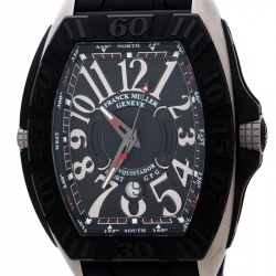 Pre Owned Franck Muller Black Titanium Stainless Steel Conquistador Grand Prix 9900 SC DT GPG Men's Wristwatch 48 mm