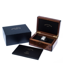  Franck Muller White Dial 18K White Gold Diamonds Long Island White Magic 1000 SCD Unisex Wristwatch 30 mm