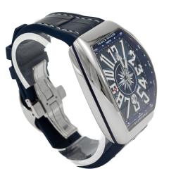 Pre Owned Frank Muller Blue Dial Vanguard Yachting Stainless Steel Automatic Watch 44MM