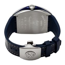 Pre Owned Frank Muller Blue Dial Vanguard Yachting Stainless Steel Automatic Watch 44MM