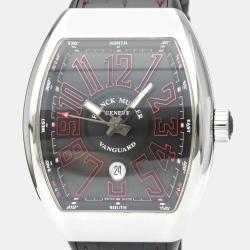 Pre Owned Franck Muller Black Stainless Steel Vanguard V45SCDTJ Automatic Men's Wristwatch 44 mm