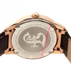 Gianfranco Ferre White Dial Rose Gold Plated Steel Men's Wristwatch 40 mm